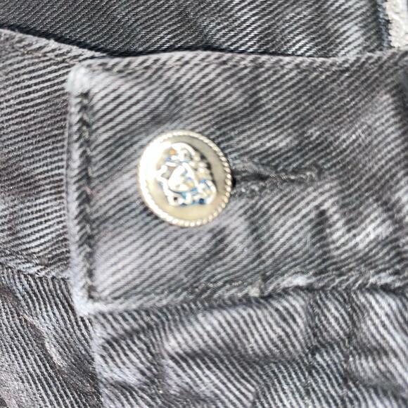 Vintage 90s Y2K Versace Jeans Couture Black Straight Leg Denim Pants 34x35 Italy - Picture 9 of 9